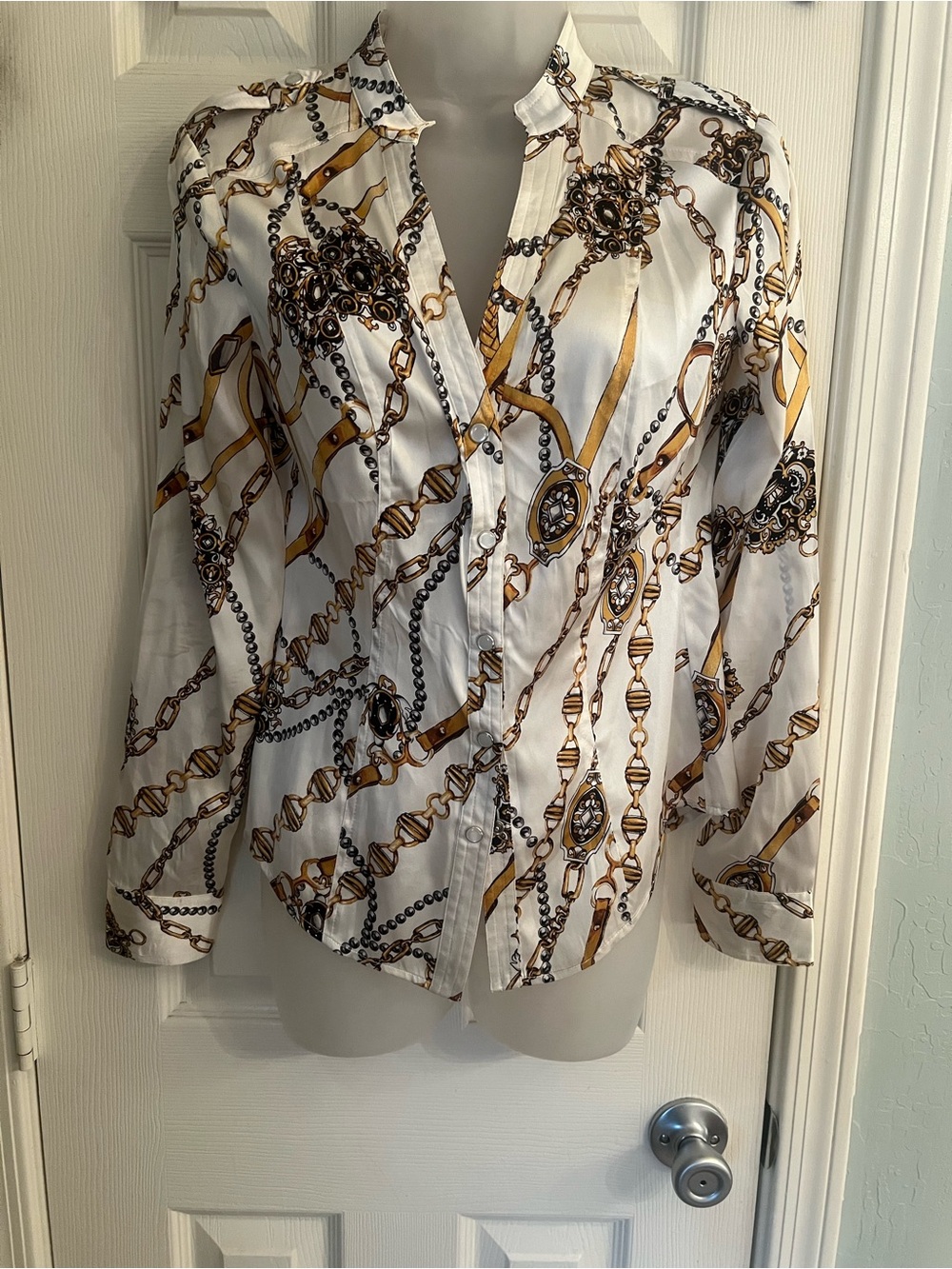 VTG cache silk blouse small